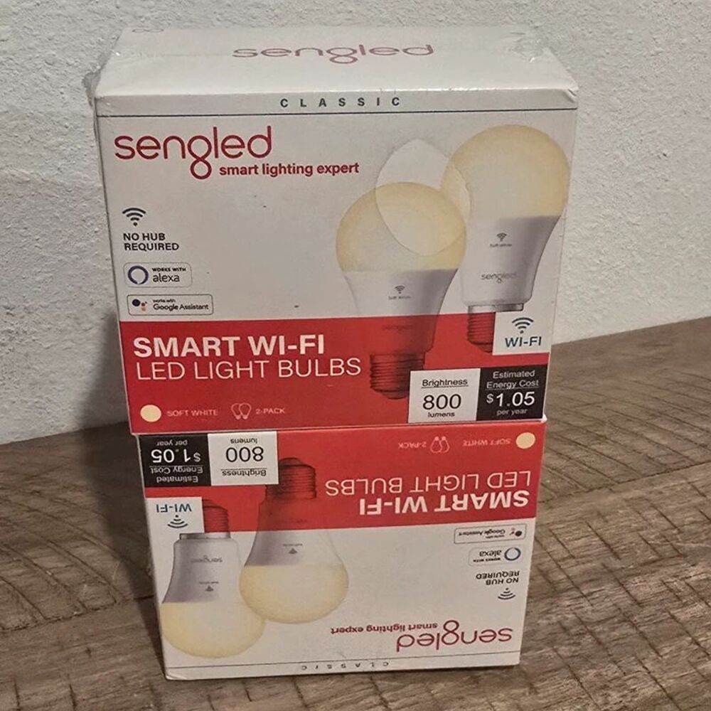 Sengled Smart WiFi LED Light Bulbs 4 Pack Soft White 800 Lumens Alexa Google